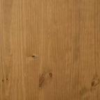 vidaXL FLAM Tavolo da Bar Rettangolare 92x45x110 cm, Tavolo Alto da Pub in Legno Massello di Pino Marrone con Ripiani, Robusto, Finitura Rovere