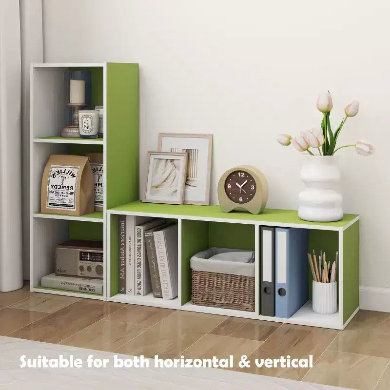 Libreria decorativa a 3 cubi, libreria aperta, organizer per giocattoli, orizzontale, verticale