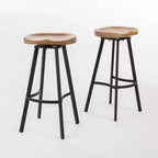 Sgabelli da bar girevoli senza schienale Malia Pinewood and Iron 31,5 pollici ()