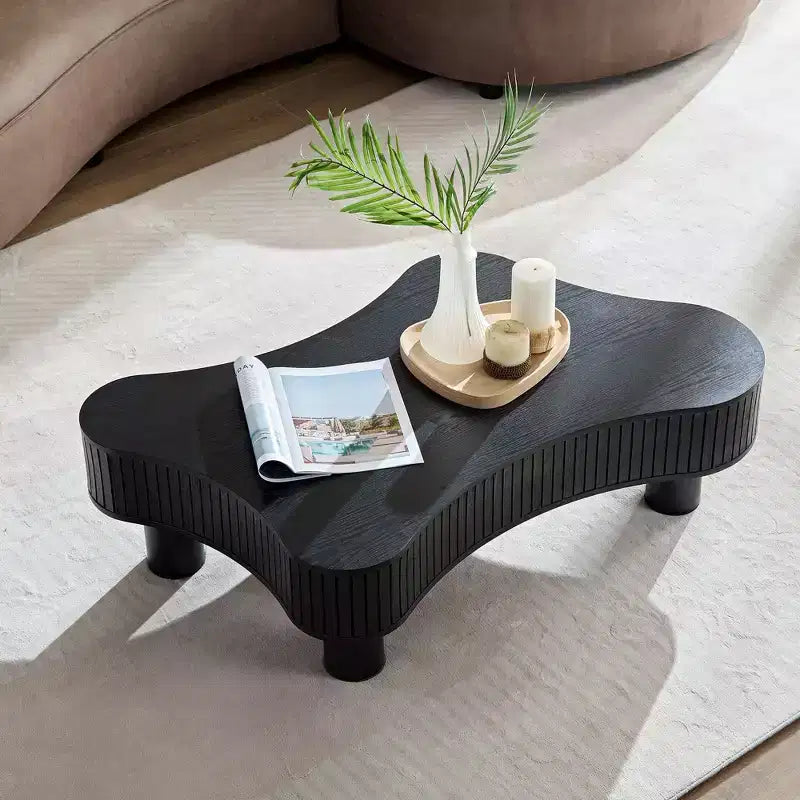 Tavolini da caffè rotondi moderni a incastro a 2 livelli, facili da montare per soggiorno/camera da letto/balcone/giardino