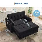 Divano letto convertibile 3 in 1, divano moderno rivestito, divanetto letto in velluto a coste con letto estraibile, schienale regolabile, per soggiorno