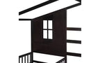Letto a castello a forma di L in legno per bambini, con recinzione e rete a doghe per camera da letto