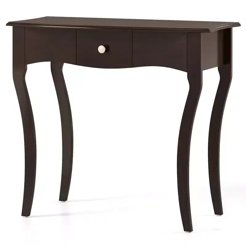Tavolo Consolle con Cassetto Struttura in Legno Massello Guide Scorrevoli in Metallo per Ingresso