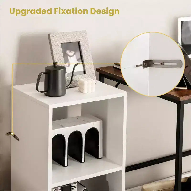 Libreria a 2 ripiani aperta in legno, set organizer per esposizione, cubo porta dischi in vinile