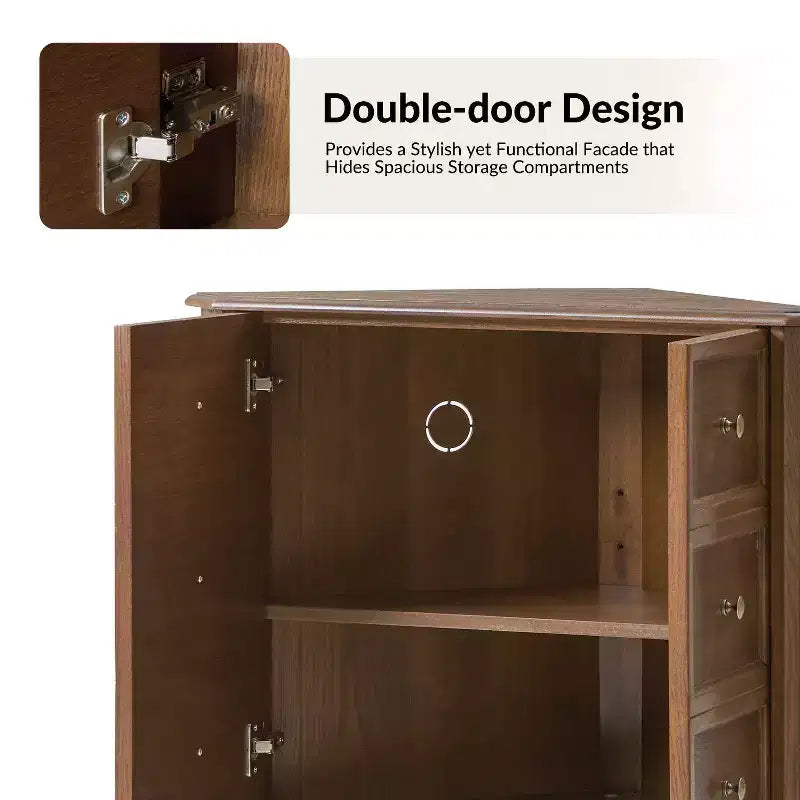 Mobile angolare a 2 ante Roland 30 H con gambe a fuso|ARTFUL LIVING DESIGNS