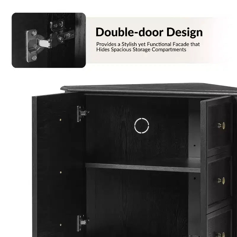 Mobile angolare a 2 ante Roland 30 H con gambe a fuso|ARTFUL LIVING DESIGNS