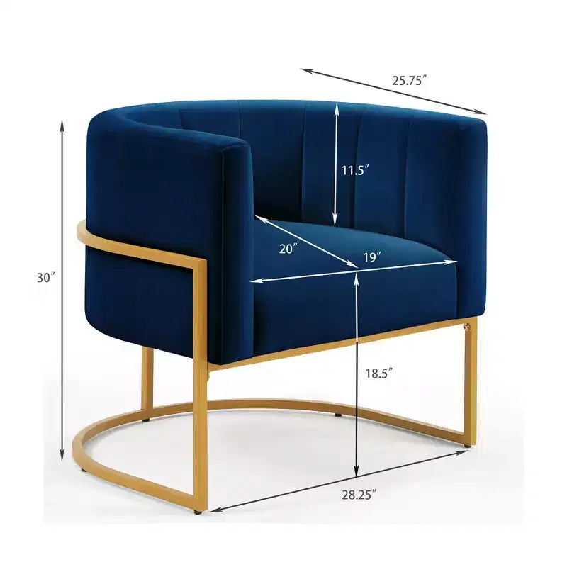 Poltroncina in velluto con cuscino, piedini in metallo dorato, schienale curvo, sedia da trucco imbottita, poltrona relax per casa